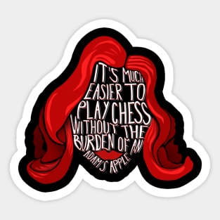 Queen's Gambit Adam's apple quote version 2 Sticker